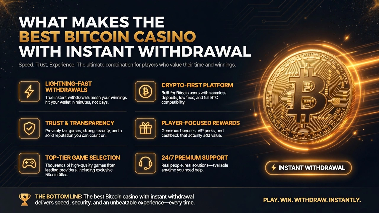 What Makes the Best Bitcoin Casino With Instant Withdrawal