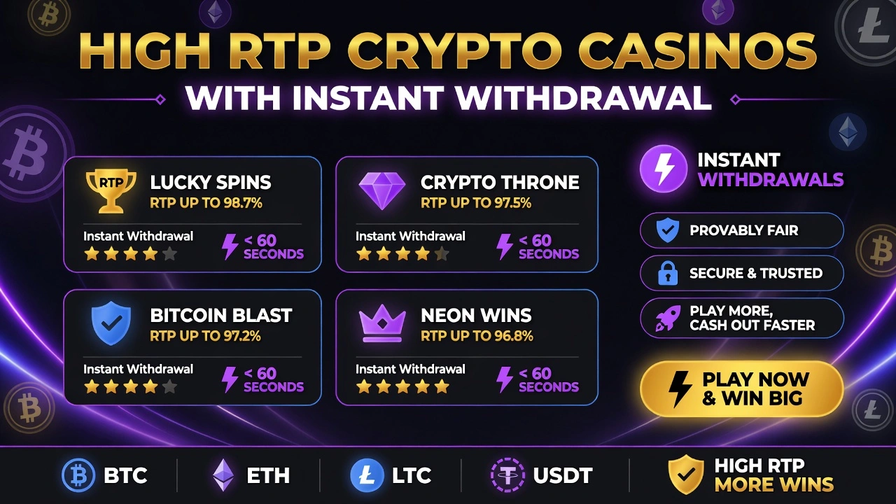 High RTP Crypto Casinos with Instant Withdrawal