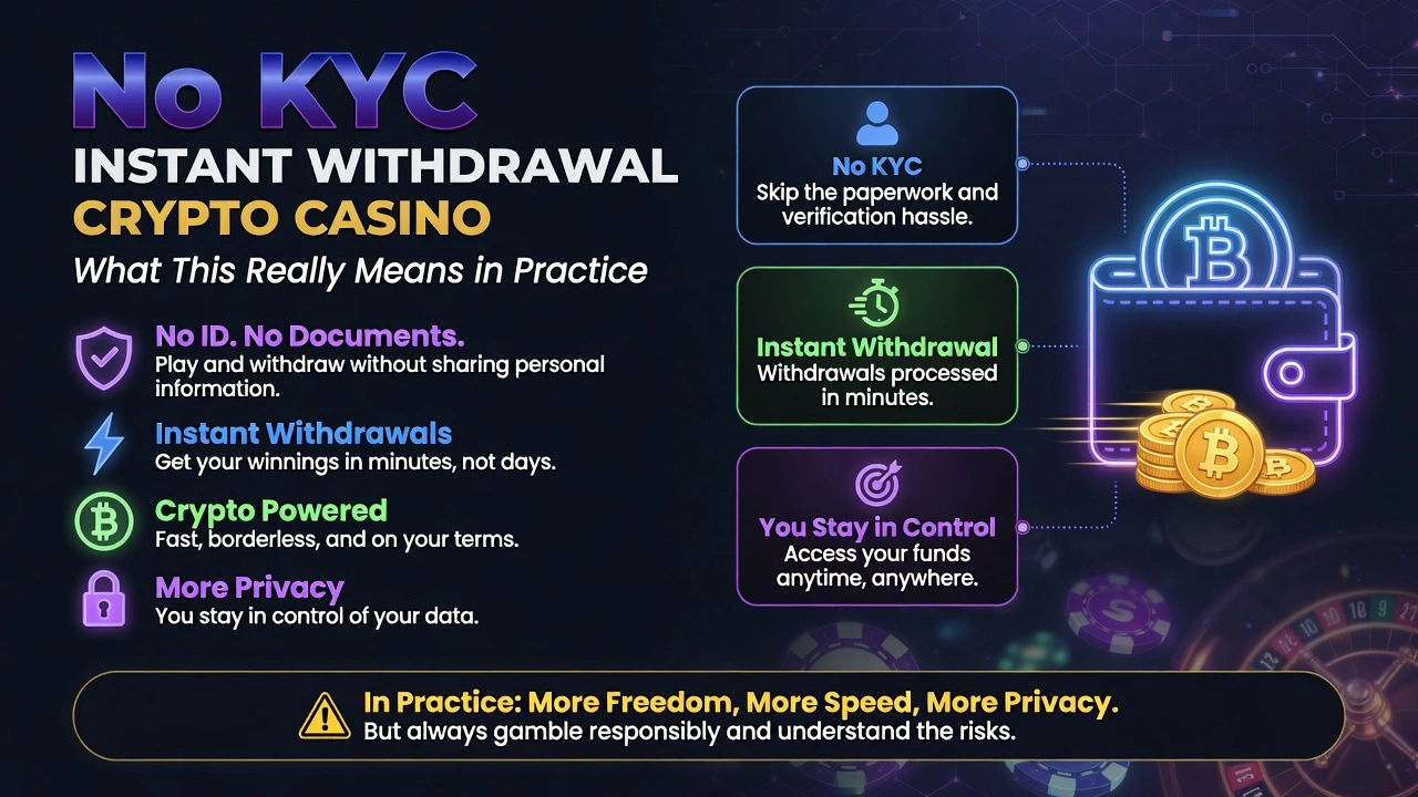 No KYC Instant Withdrawal Crypto Casino